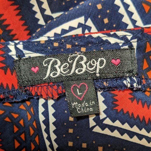 BeBop Geometric Design Dress with Sexy Back Cut-Out & 3/4 Sleeves size L - Picture 15 of 16